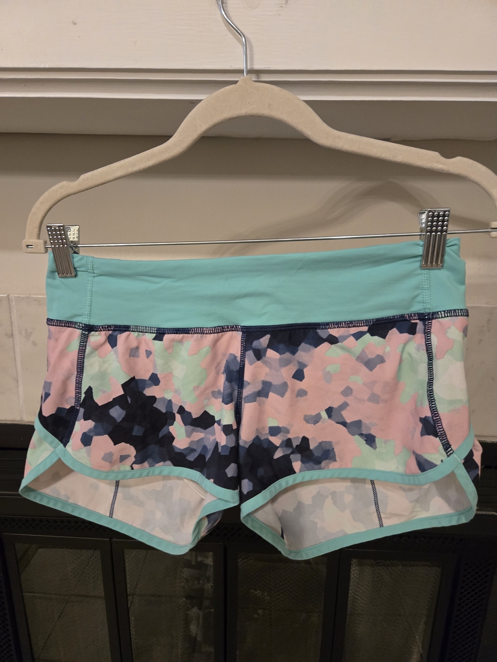 lululemon athletica Mint Waistband Pastel Camo Running Shorts